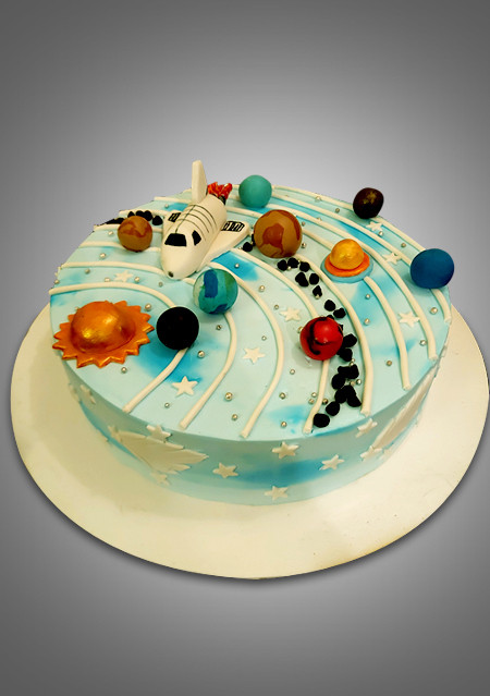 Planet theme cake
