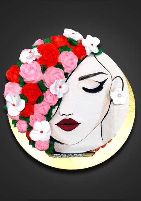 ladies gold drip cake with silk roses | 30 birthday cake, 30th birthday cake  for women, Birthday drip cake
