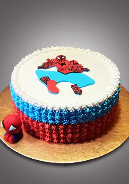 Super Spiderman Cartoon Cake