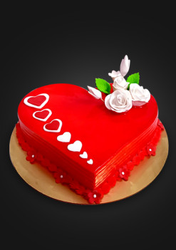 Red Heart Cake